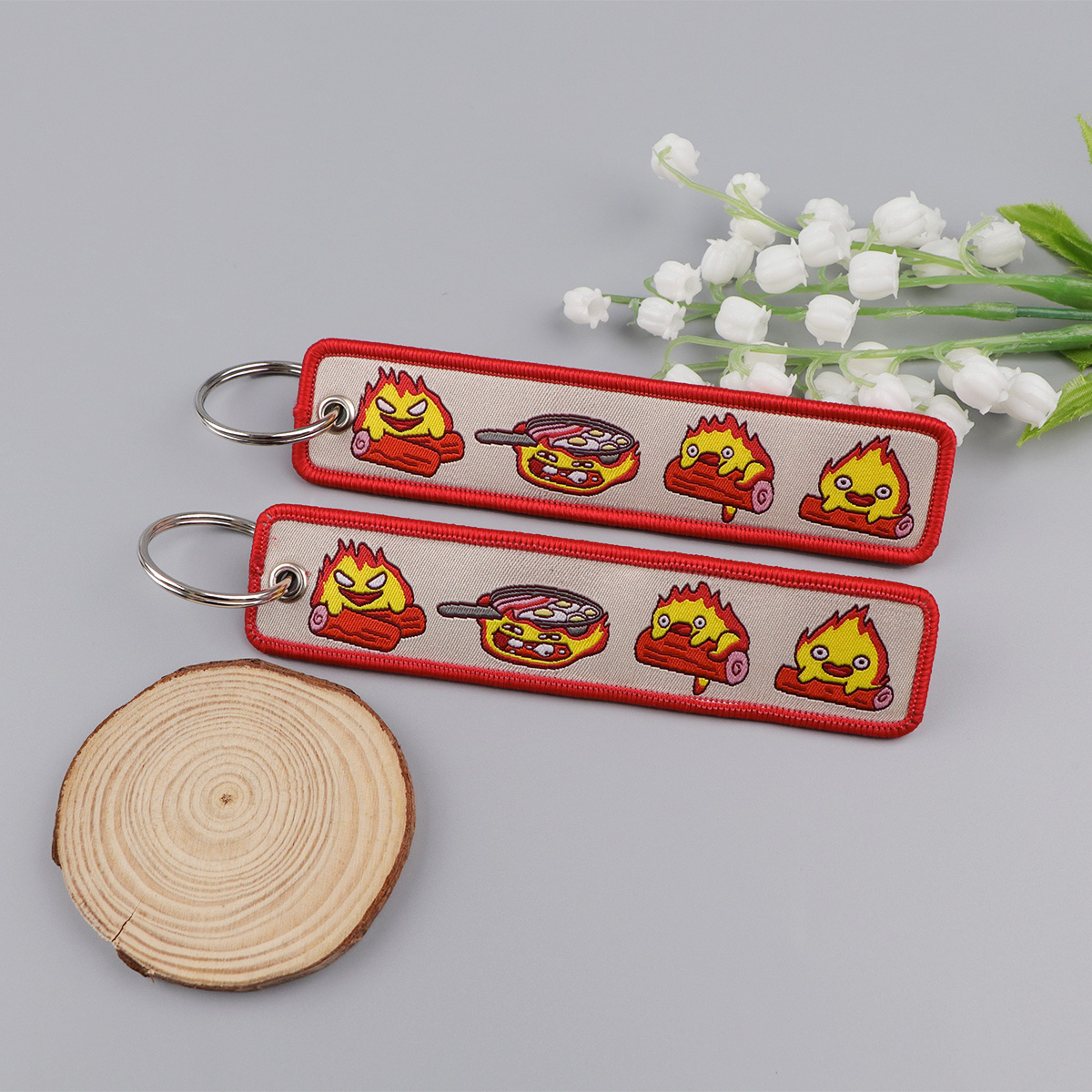 Anime Fire Embroidery Key Fobs - Embroidery Keychain recensione e prezzo