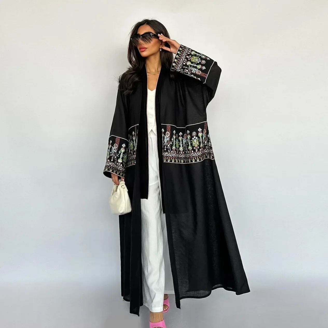 Eid Muslim Kaftan Kimono Open  - Embroidery Kebaya recensione e prezzo