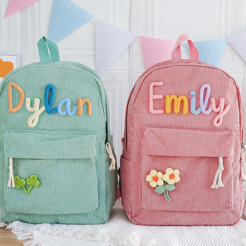 Customized Kids Backpack Bag H - Embroidery Name recensione e prezzo