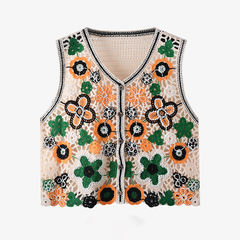 Daisy Crochet Vest for Women S - Embroidery Vest recensione e prezzo