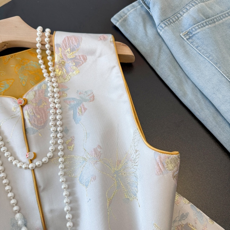 Retro Chinese Sle Tang Suit Ha - Embroidery Vest recensione e prezzo