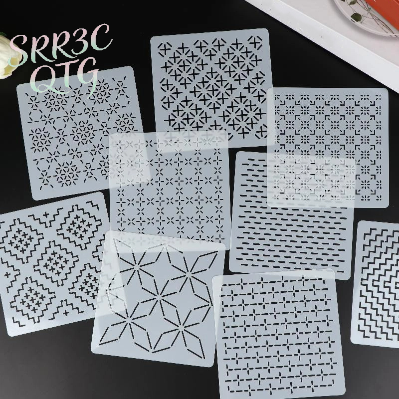 9/32Pcs Sashiko Embroidery Tem - Embroidery Handicraft recensione e prezzo