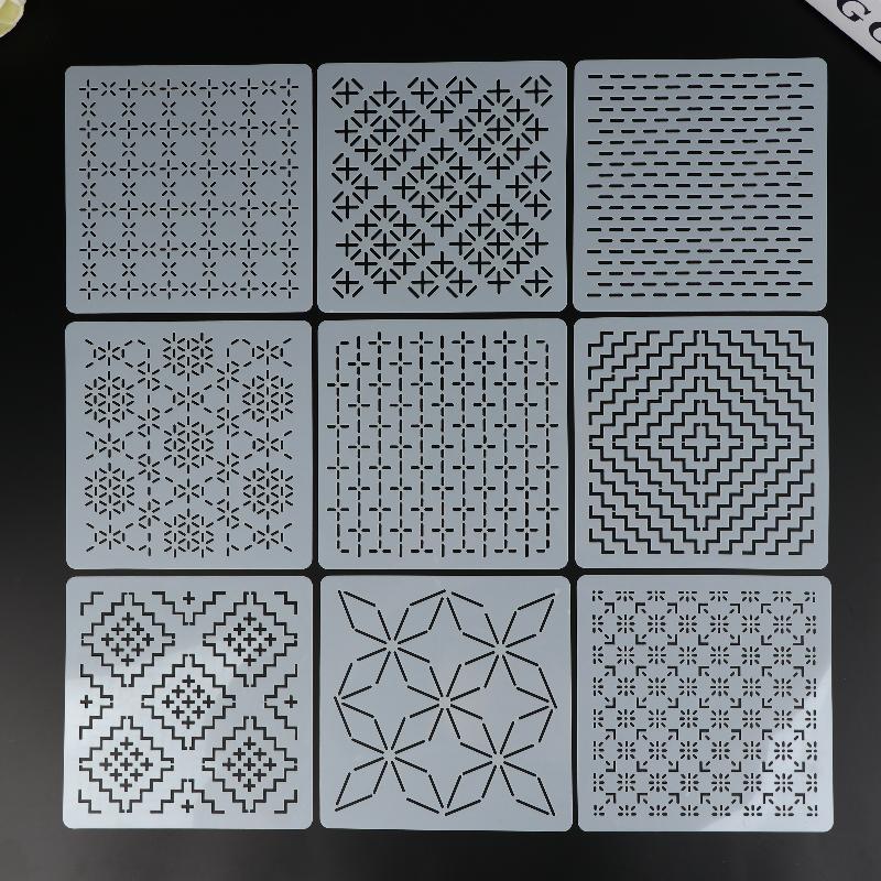 9/32Pcs Sashiko Embroidery Tem - Embroidery Handicraft recensione e prezzo