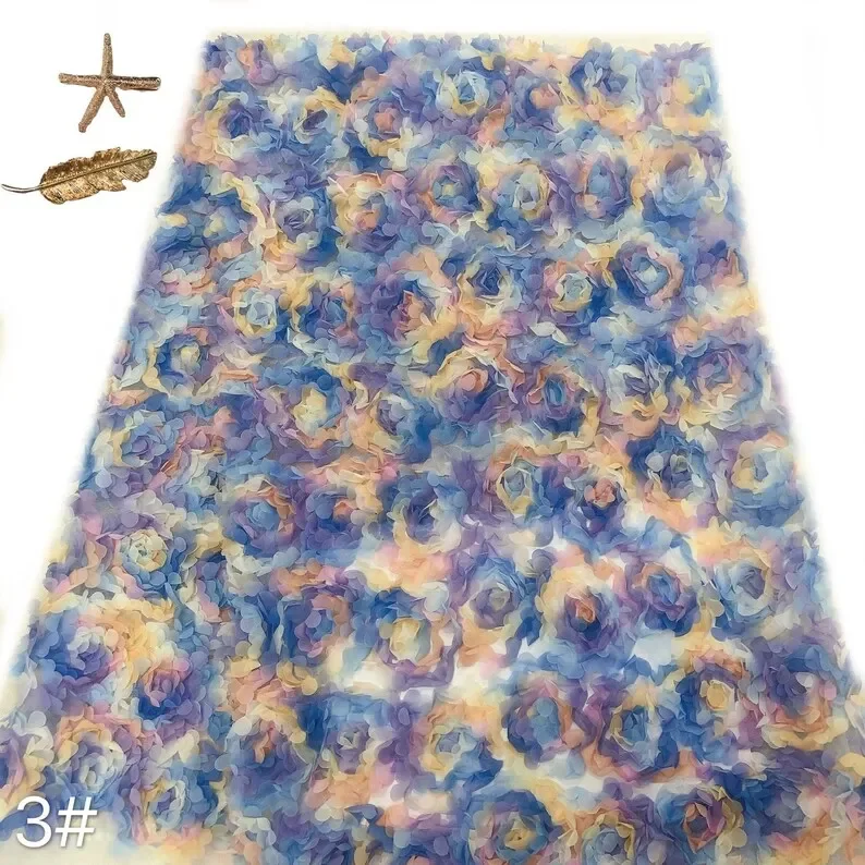 3d chiffon rose flower lace fa - Embroidery Rose recensione e prezzo