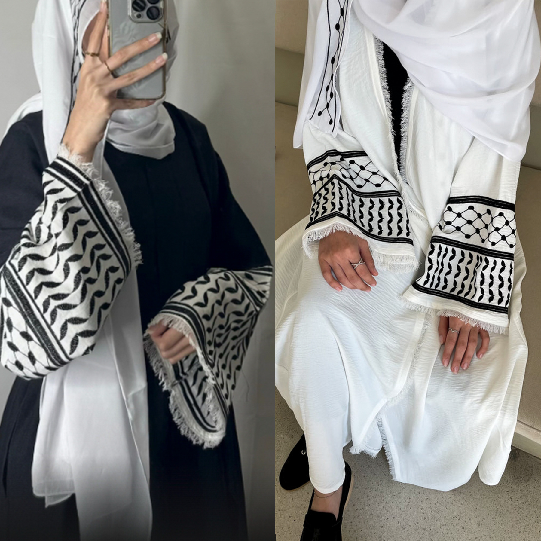 2024 Ramadan Keffiyeh Abaya Ki - Embroidery Hijab recensione e prezzo