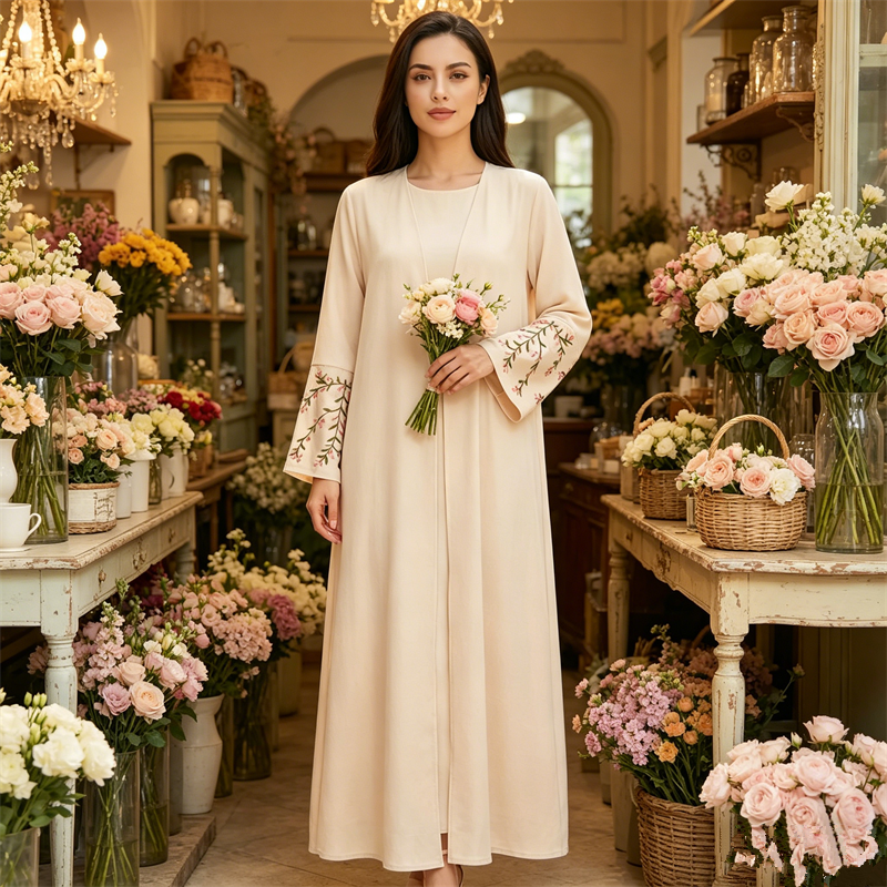 Ramadan Dubai Open Abaya Women - Embroidery Kebaya recensione e prezzo