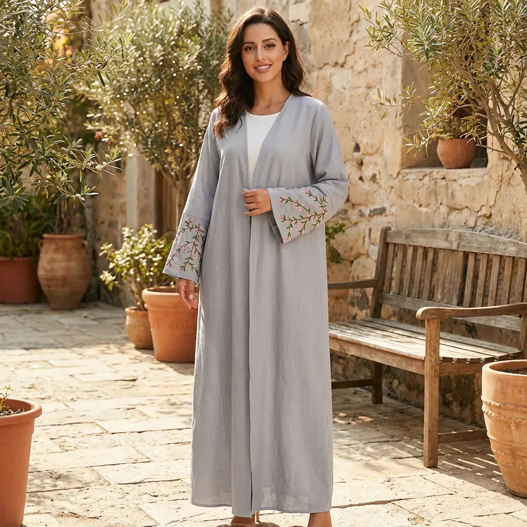 Ramadan Dubai Open Abaya Women - Embroidery Kebaya recensione e prezzo
