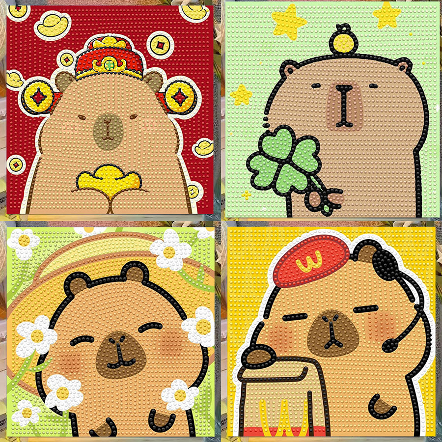 Cartoon Capibala Crystal Diamo - Embroidery Handicraft recensione e prezzo