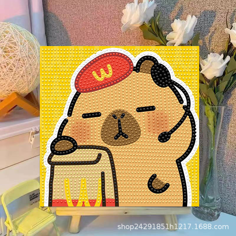 Cartoon Capibala Crystal Diamo - Embroidery Handicraft recensione e prezzo