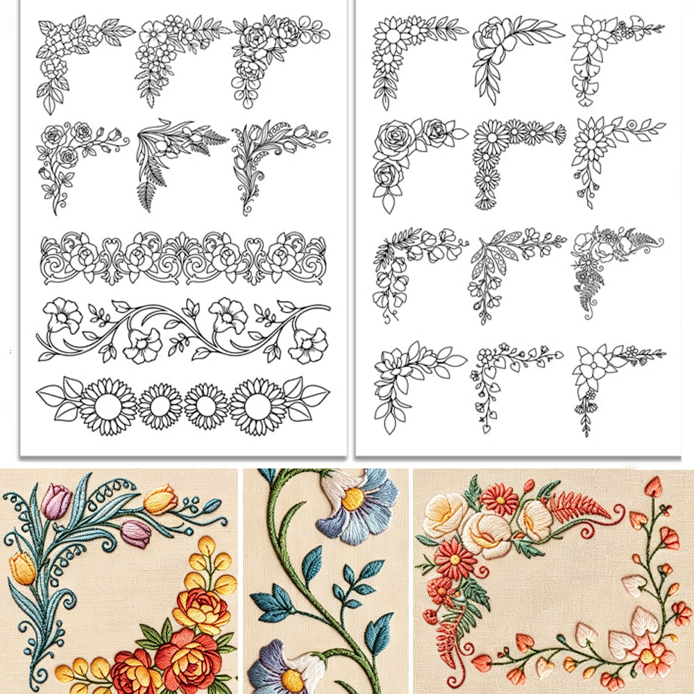 Pre-Printed Large Floral Borde - Water Soluble Stabilizer recensione e prezzo