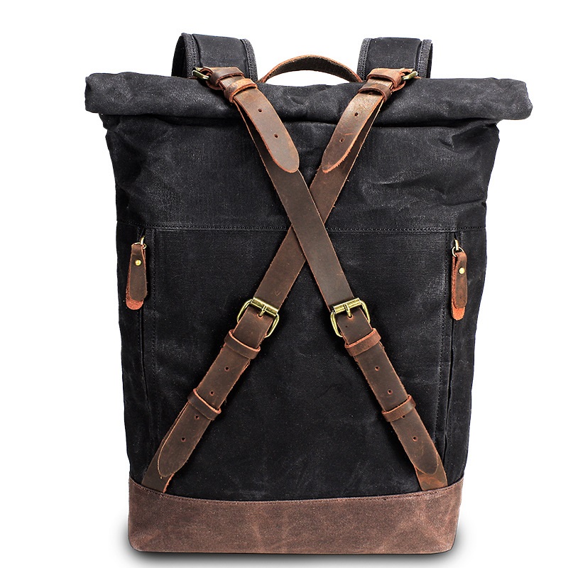 Retro Canvas Leather Backpacks - Embroidery Computer recensione e prezzo