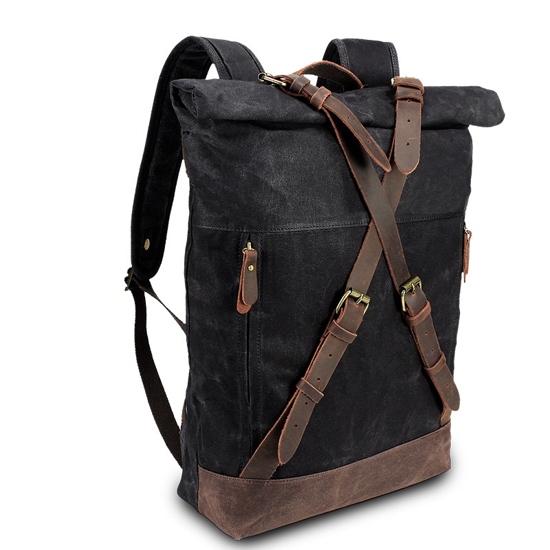 Retro Canvas Leather Backpacks - Embroidery Computer recensione e prezzo